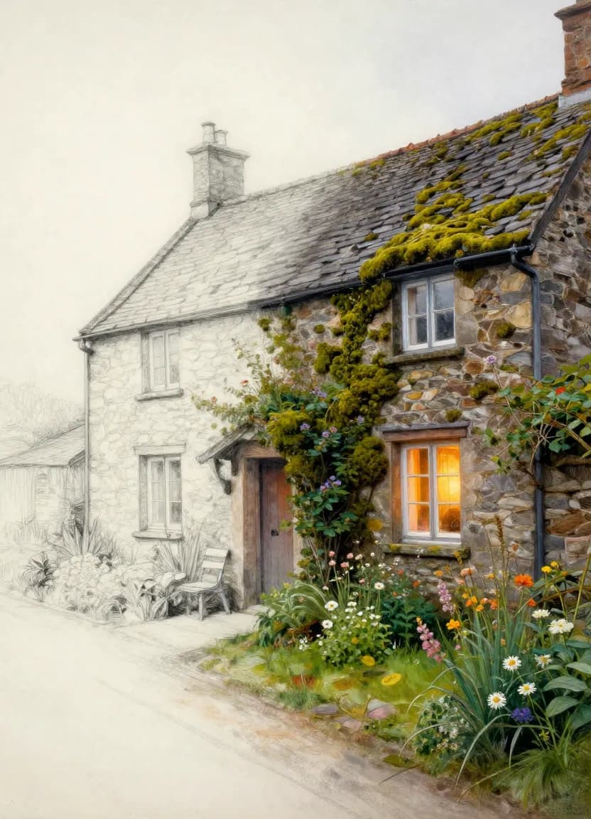 Comparaison avant/après de l'IA Image-to-Image — Effet de transfert de style préservant l'intégrité structurelle